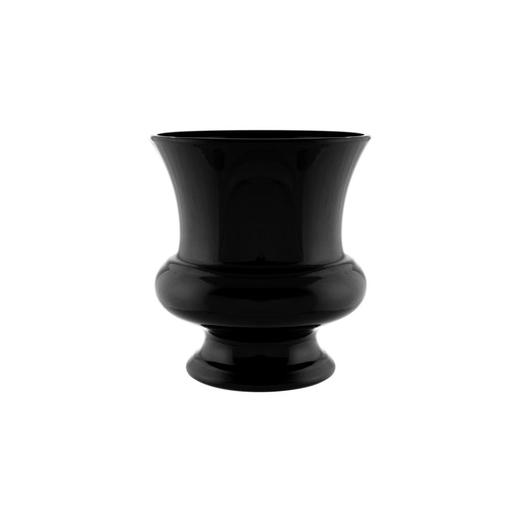 7.75 Black Plastic Urns, 12-Case