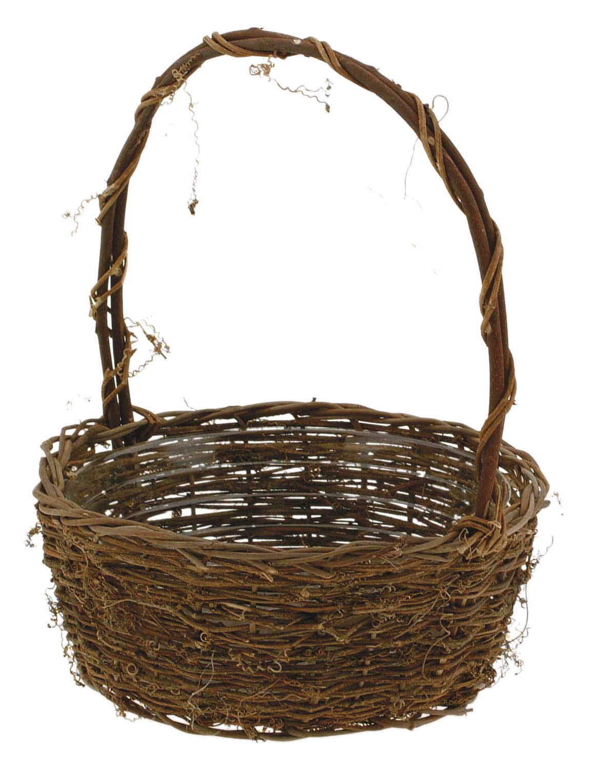 10.5 Round Twiggy Vine Basket with Liner