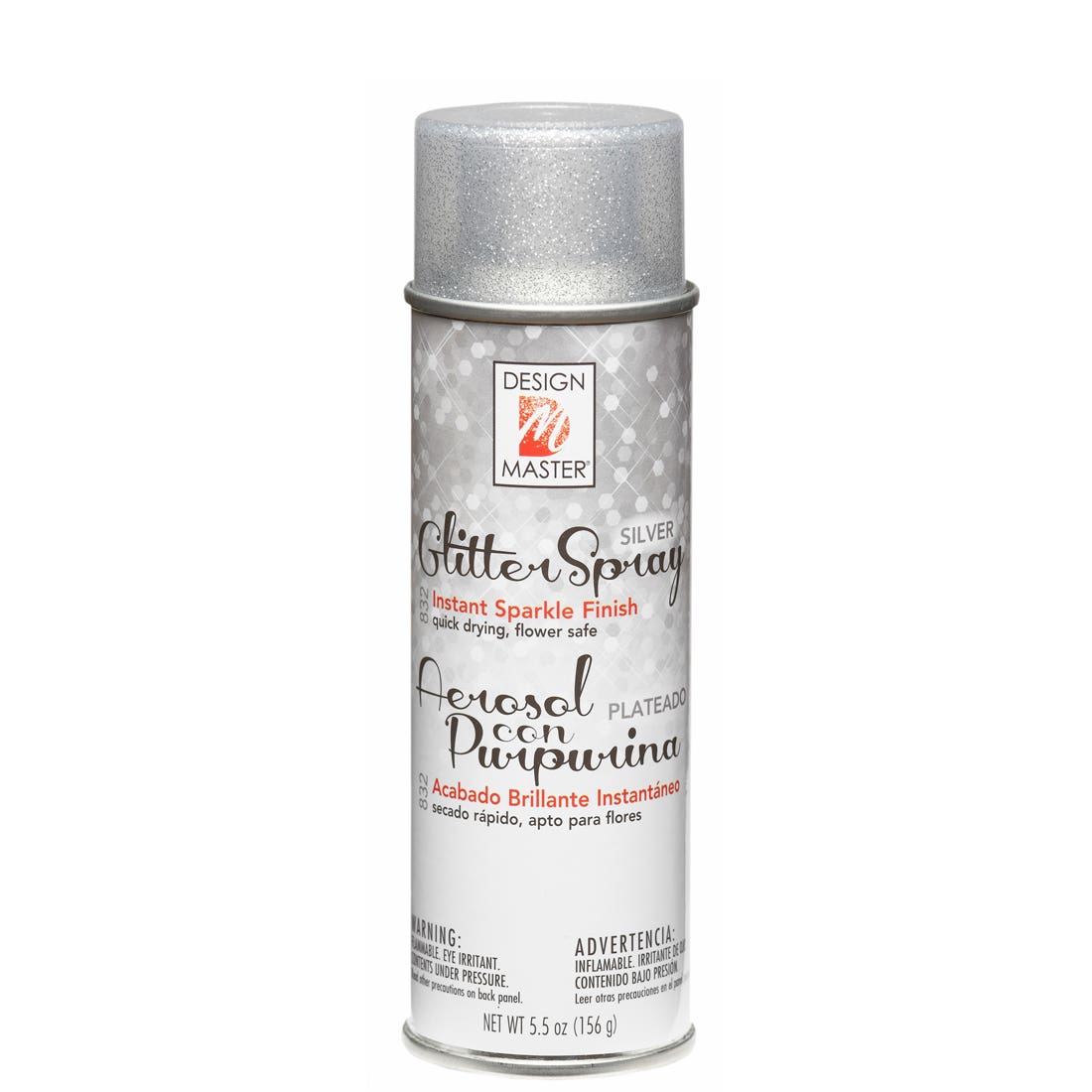 5.5 oz Glitter Silver Spray Paint