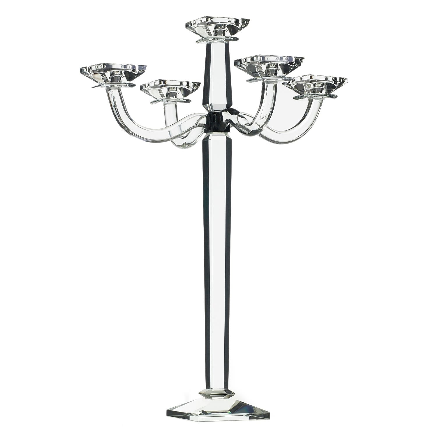 19.5 x 28 Regis Clear Glass Candelabra