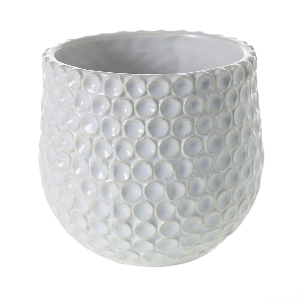 4.75 x 4.5 Ginny White Ceramic Pots, 24