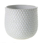 6.75 x 6.5 Ginny White Ceramic Pots, 8