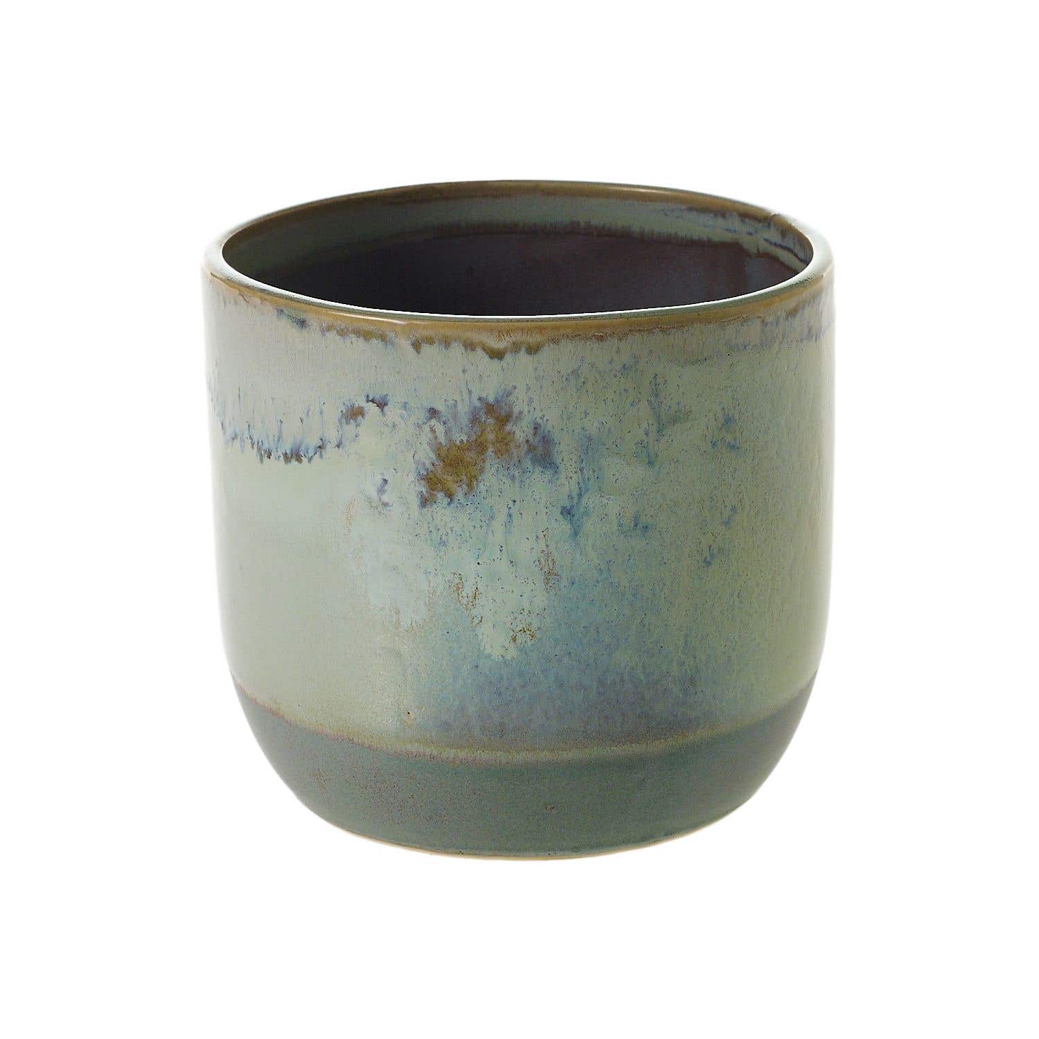 5.25x4.75 Caribe Mint Ceramic Pots, 16