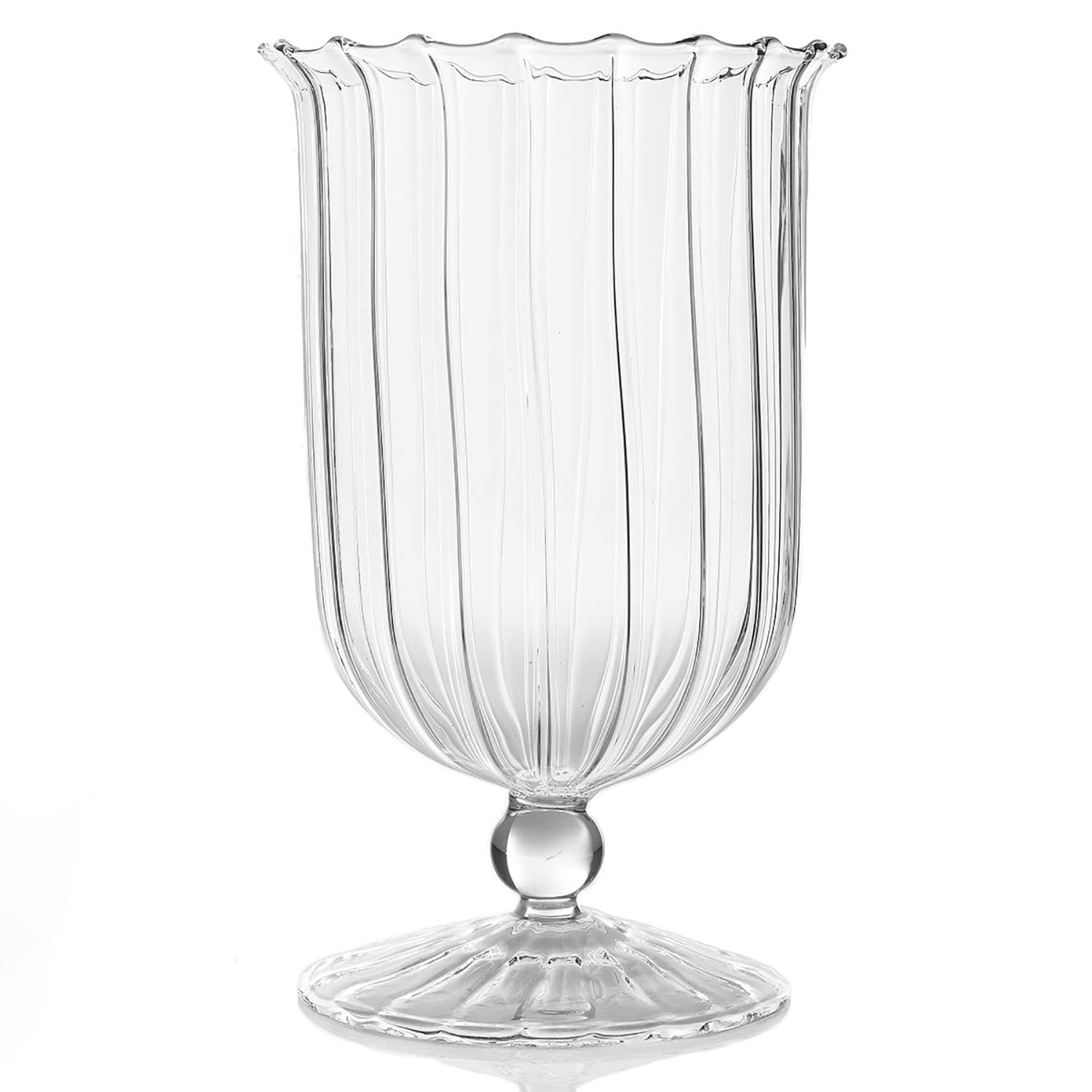 4.5x7.5 April Clear Glass Vase, 18-Case