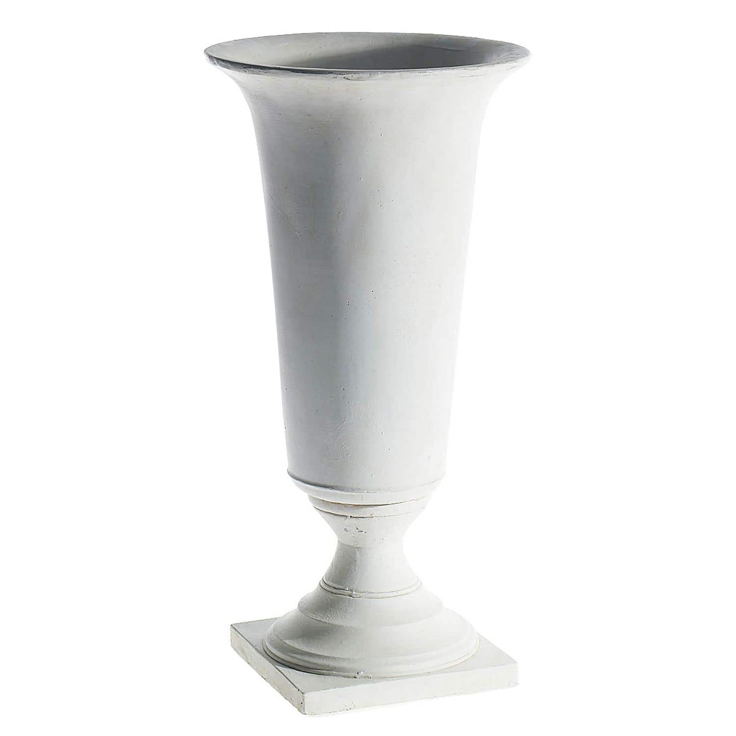 White Castleberry Ceramic Urn 16 x 32.5