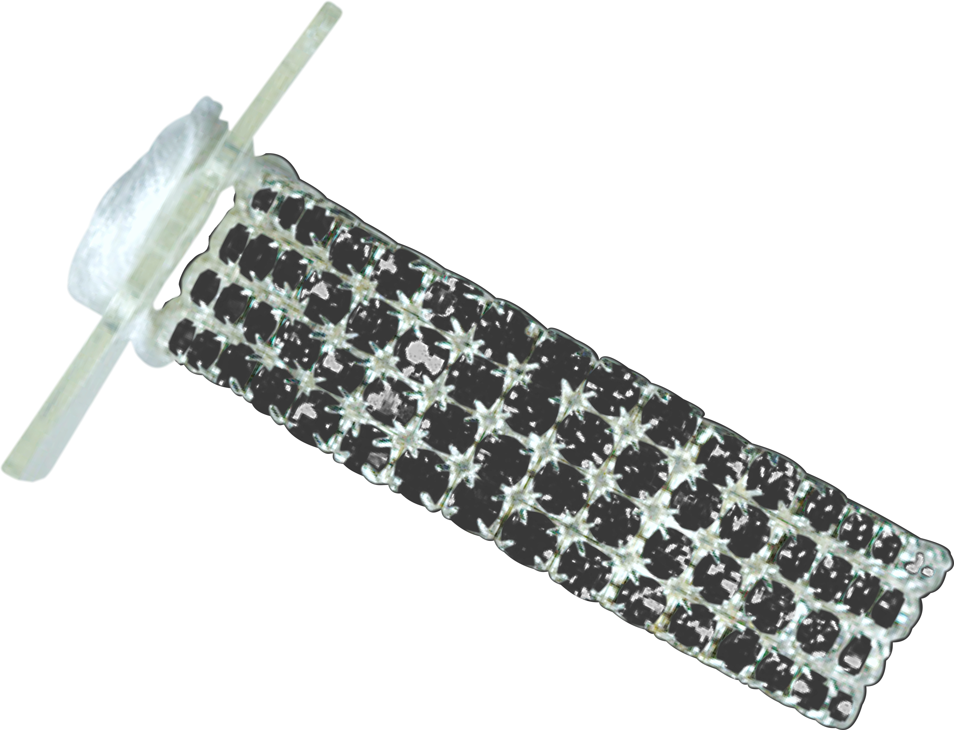 Rock Candy Black Flower Bracelet