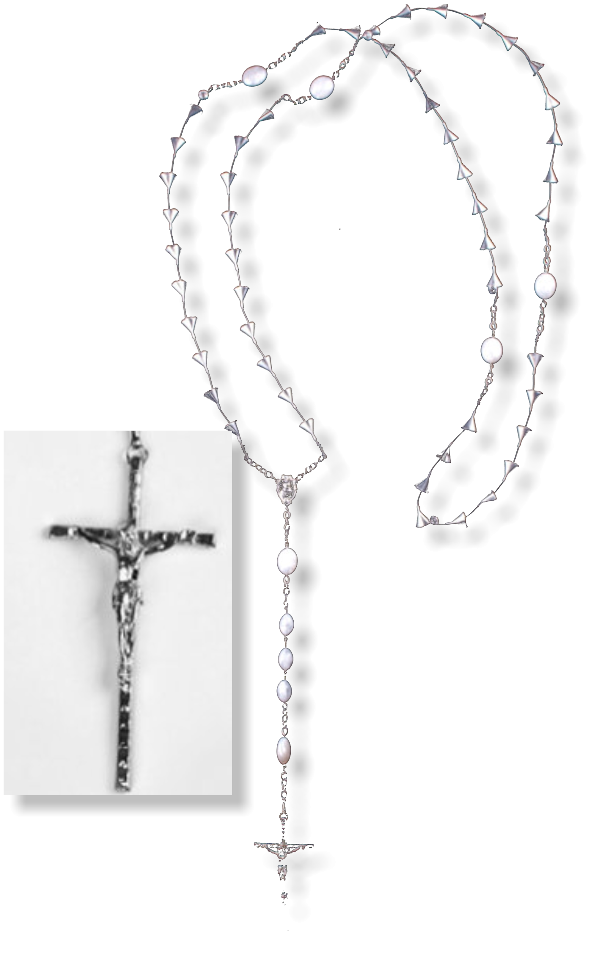 84 Silver Eternal Cross Rosary