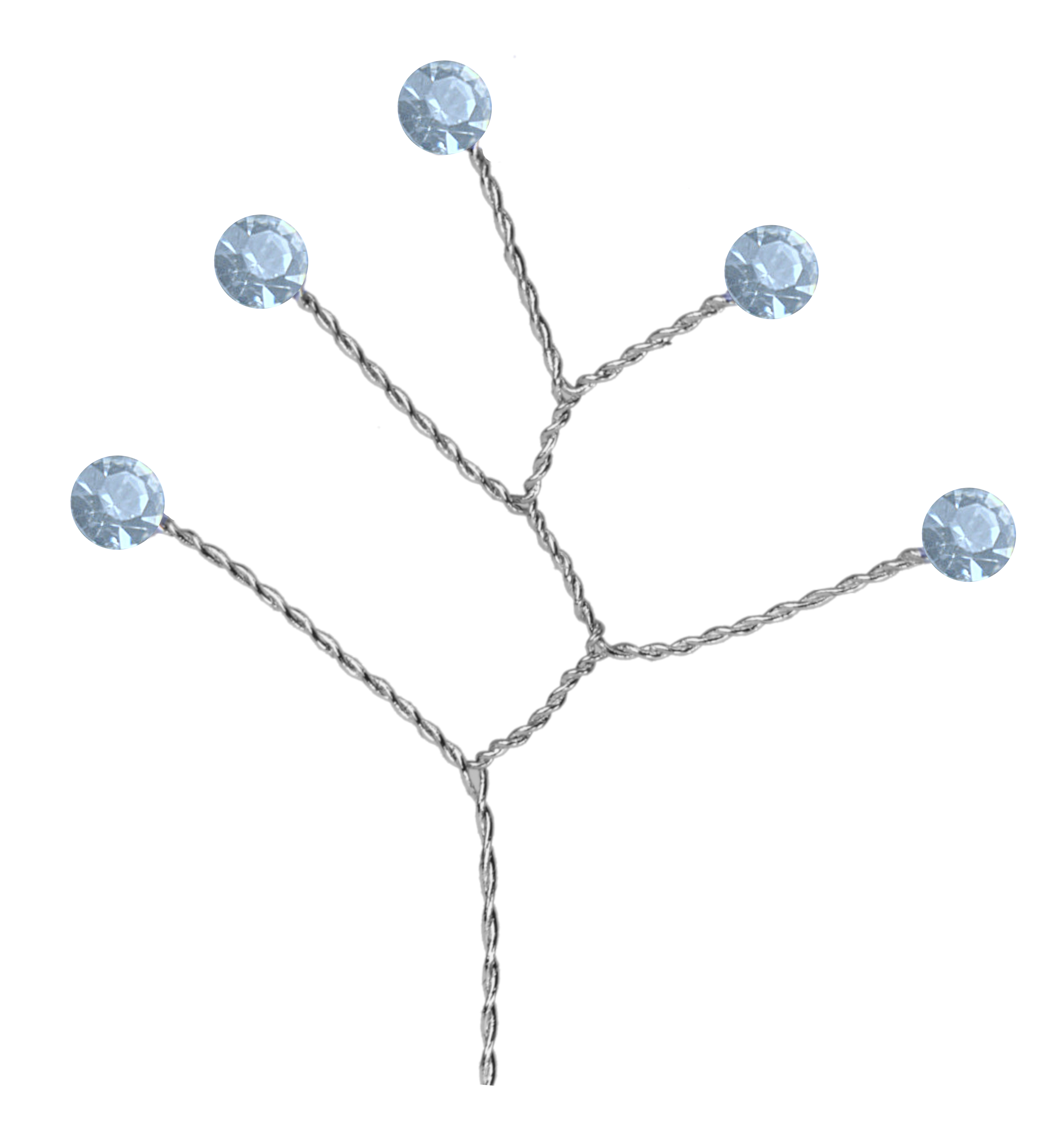 6 Dazzle Rhinestone Quintet Stem