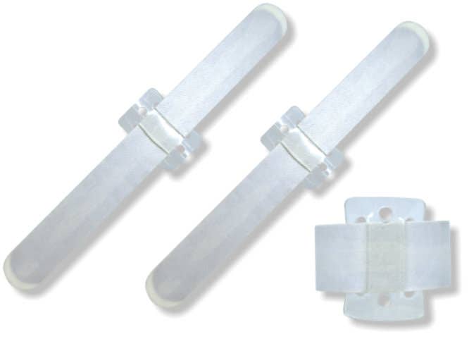 Tuxedo White Satin Slaplets, 3-Pack