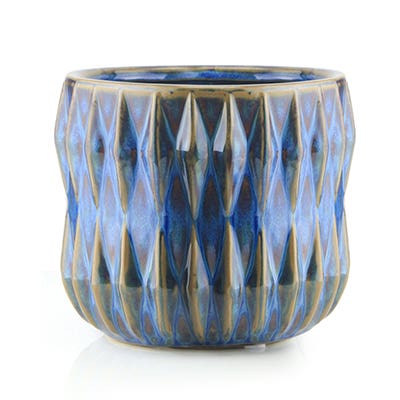 6.25 x 6 Royal Blue Ceramic Pot