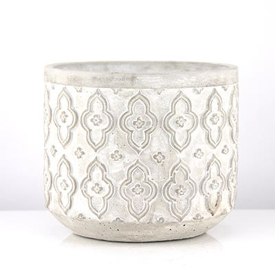 6.5 Rustic White Ceramic Pot