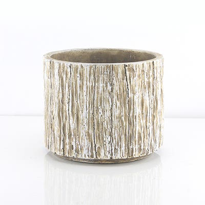 7 White Bark Ceramic Pot