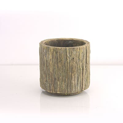 4 Brown Bark Ceramic Planter
