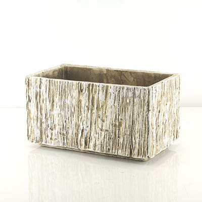 4.5 White Bark Ceramic Planter