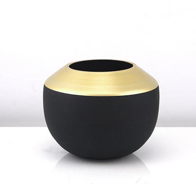 4 Black Matte Ceramic Vase