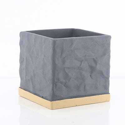 5 Gray Ceramic Cube