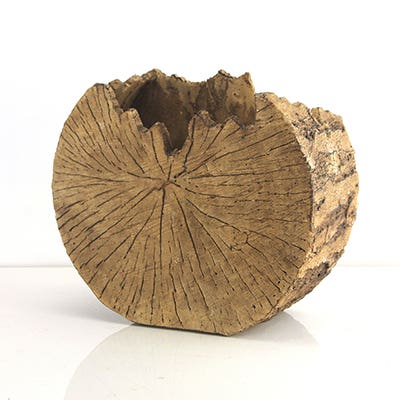 6.5 Wood Ceramic Planter
