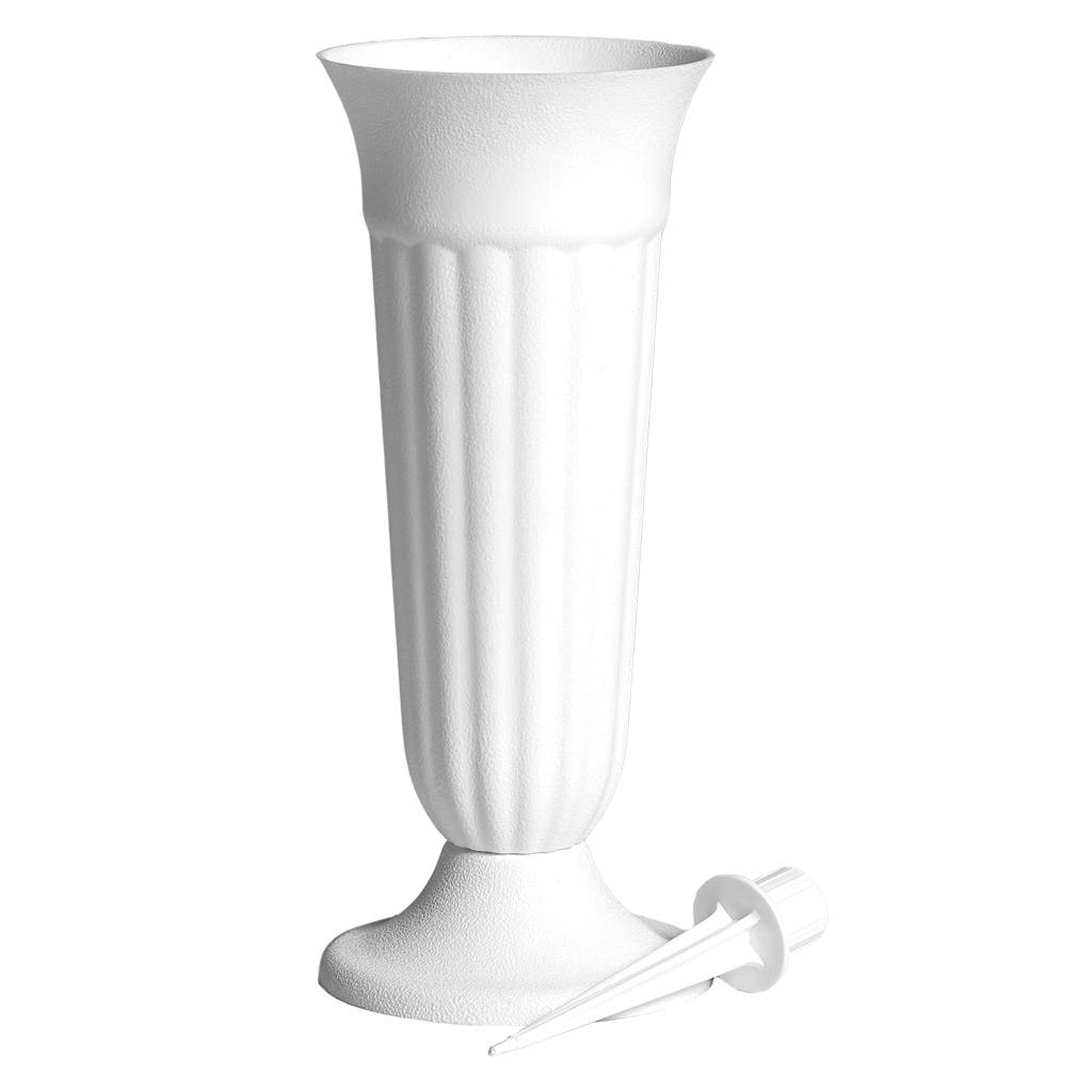 10 White Plastic Trinity Urn