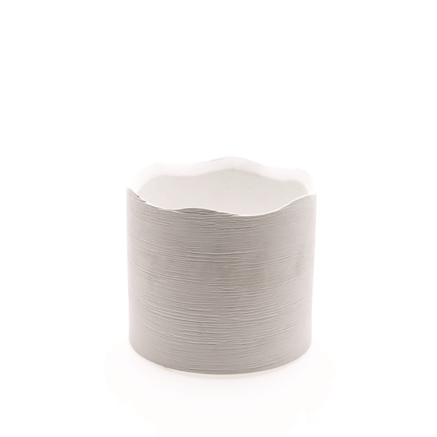 6.5 x 6 Delphi White Ceramic Pot