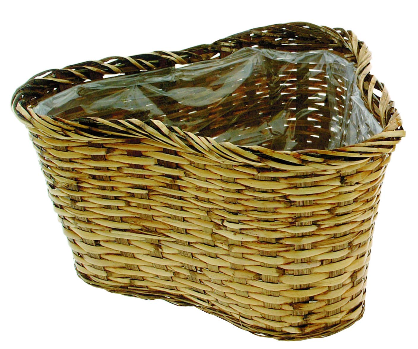 6 Triangle Brown Fern and Bamboo Basket
