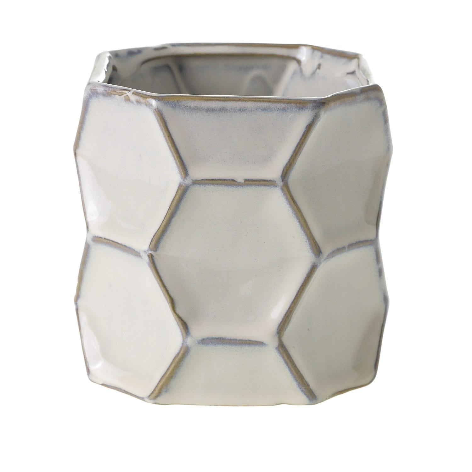 5.25x5 Jabi White Ceramic Pots, 16