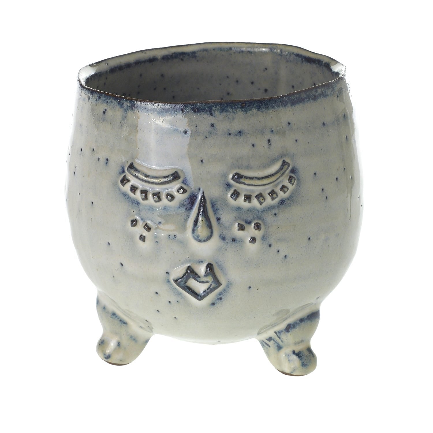 4.75 x 4.5 Mrs. Clay White Ceramic Pot