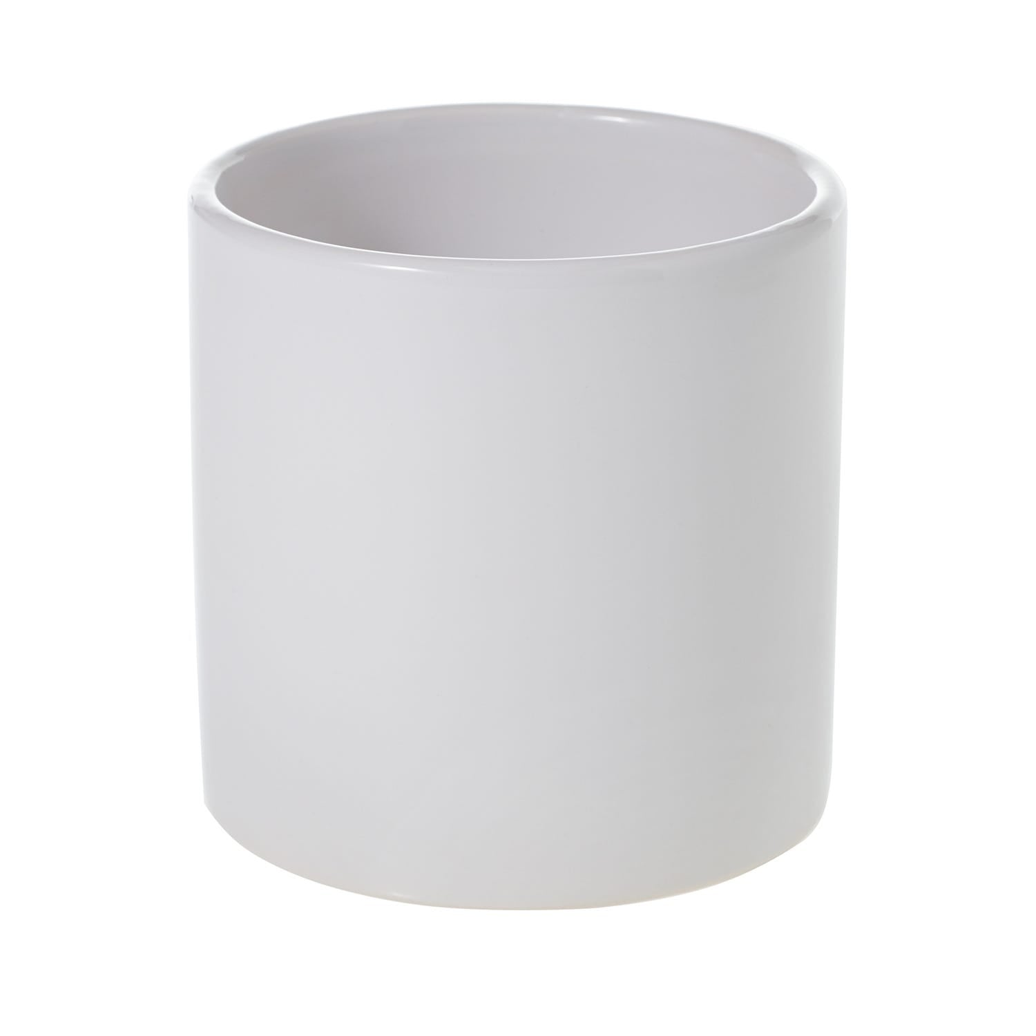 4.25 x 4.25 Cercle White Ceramic Pot