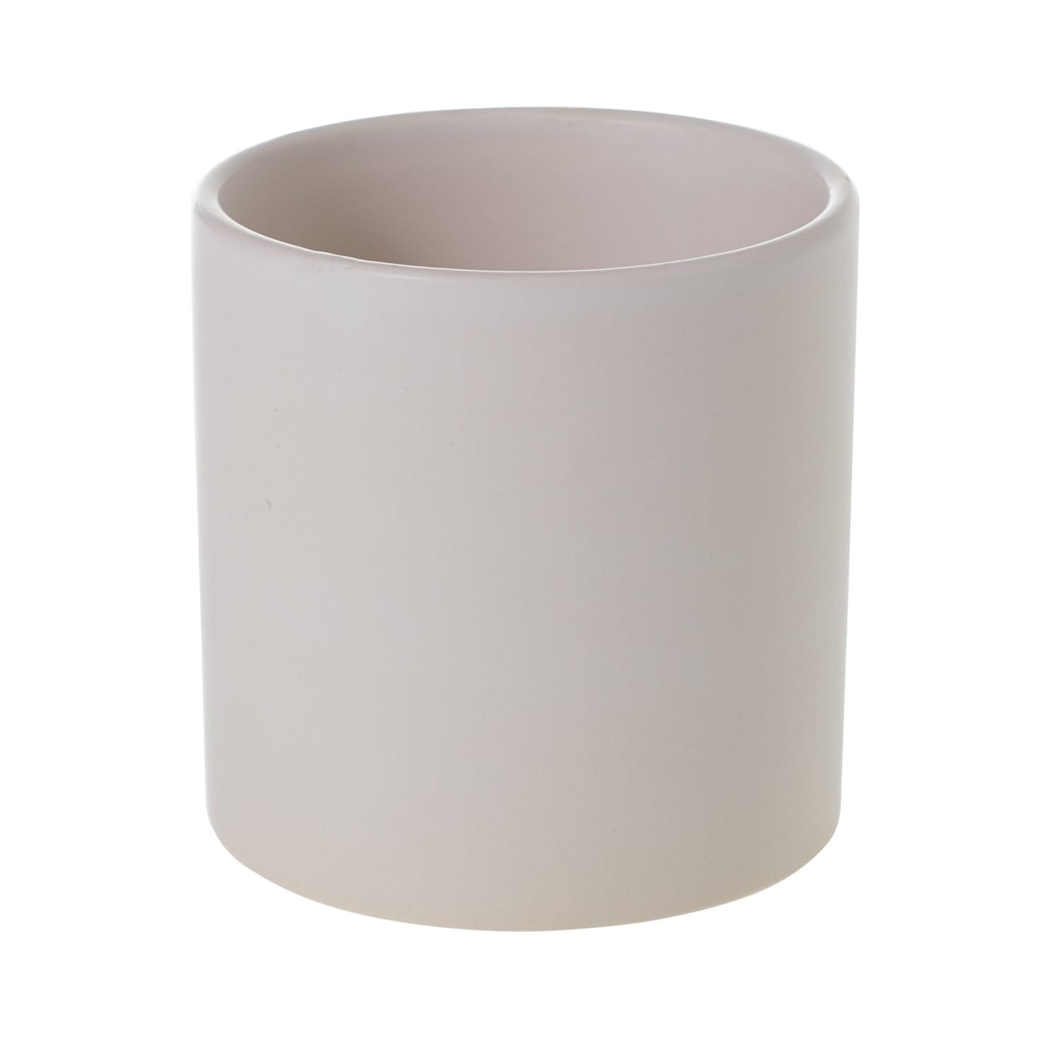 4.25 Cercle Matte White Ceramic Pot