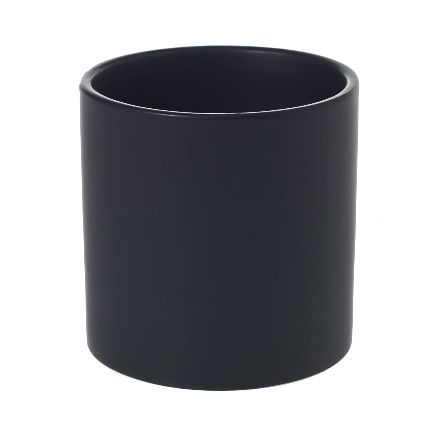 4.25 Cercle Matte Black Ceramic Pot