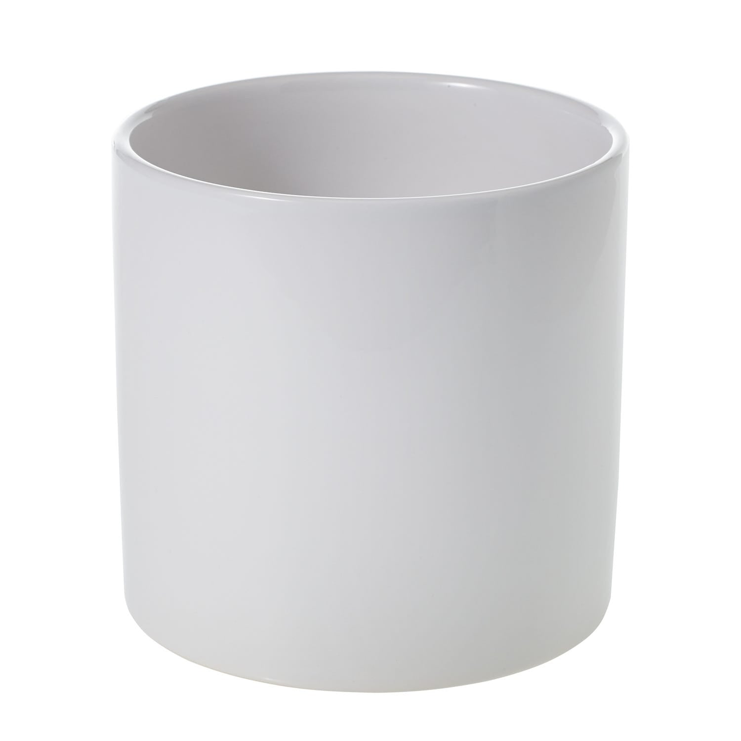 6.5 x 6.25 Cercle White Ceramic Pot
