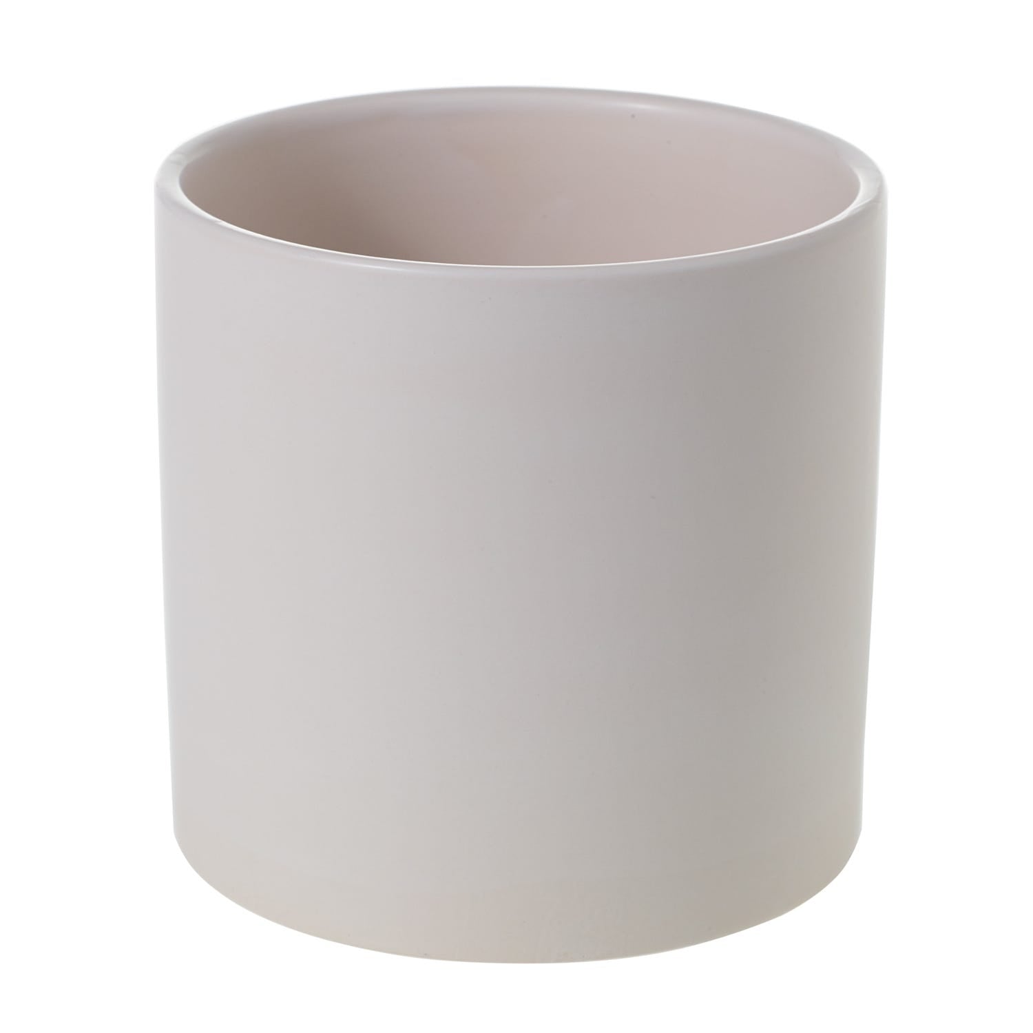 6.5 x 6.25 Cercle White Ceramic Pot