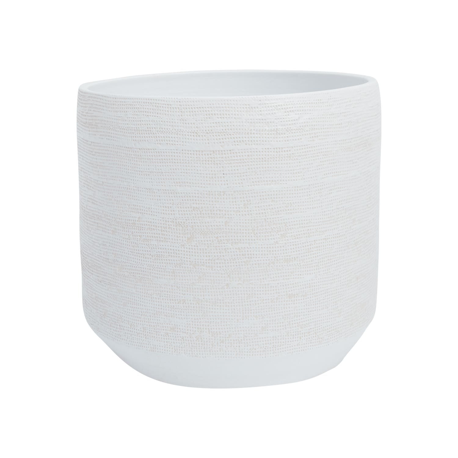 13 x 12 Ray White Ceramic Pot