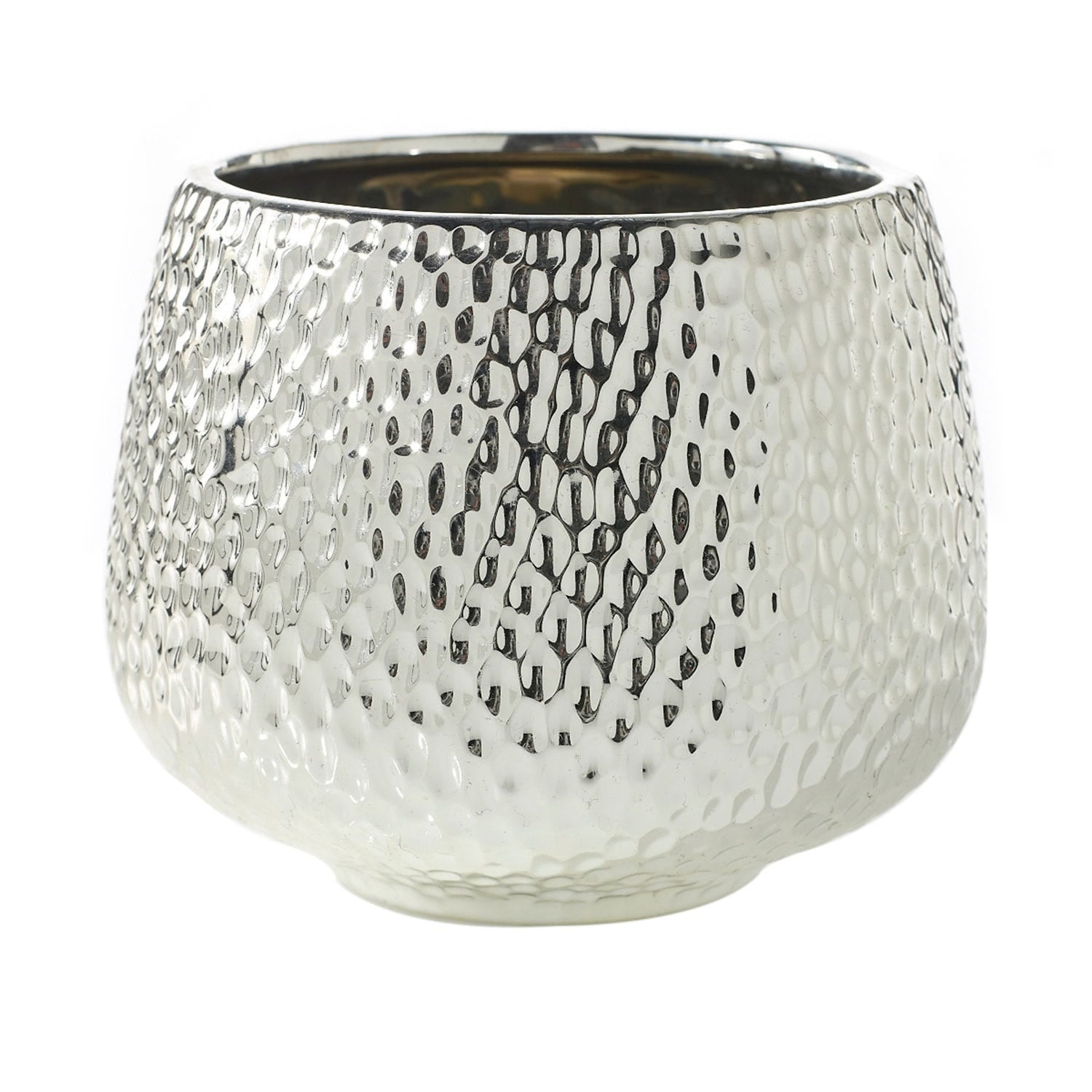 8 x 6 Supernova Silver Ceramic Pot