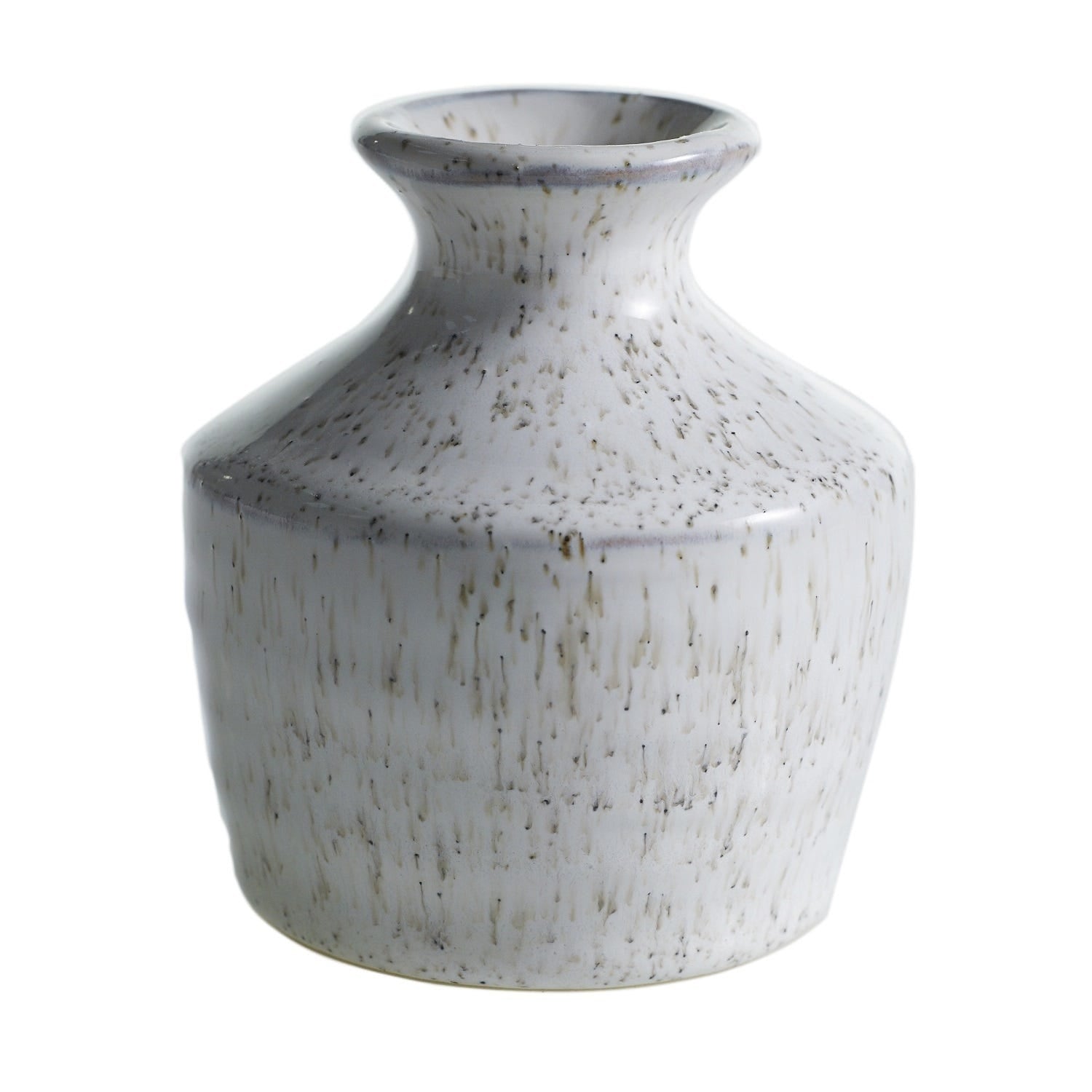 3 x 3.5 Hari White Ceramic Bud Vase