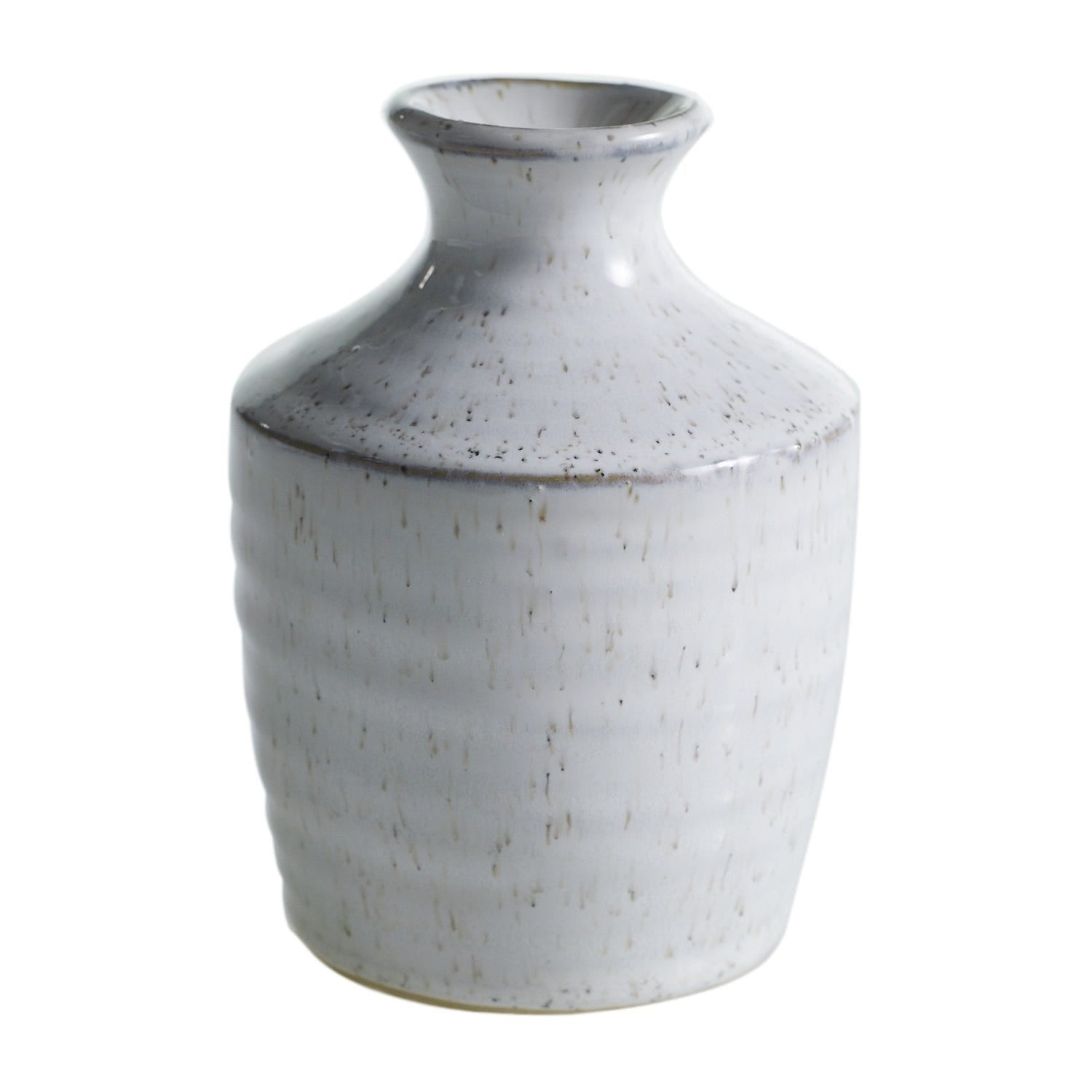 3.25 x 4.5 Hari White Ceramic Bud Vase