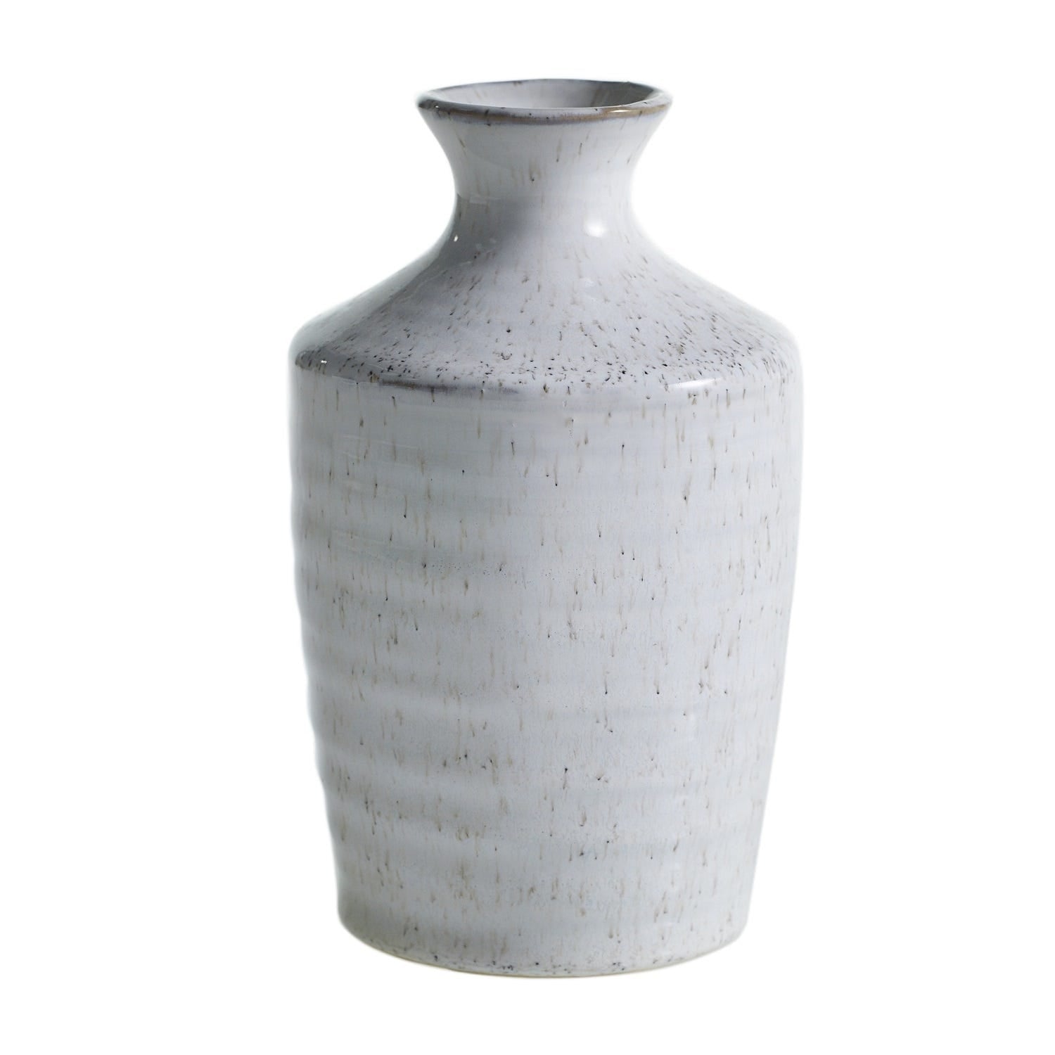 3.75 x 6.25 Hari White Ceramic Bud Vase