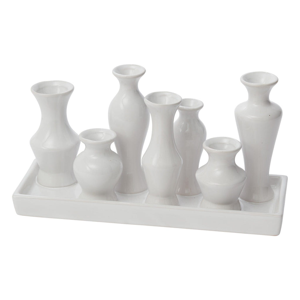 11.75x4.5x6 Chic Ceramic Bud Vases, 6