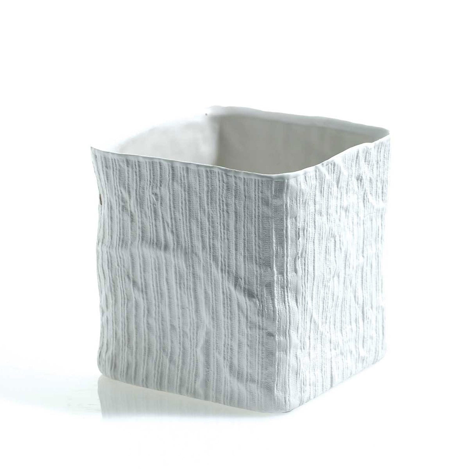5.5 x 5.5 Linen White Ceramic Cube
