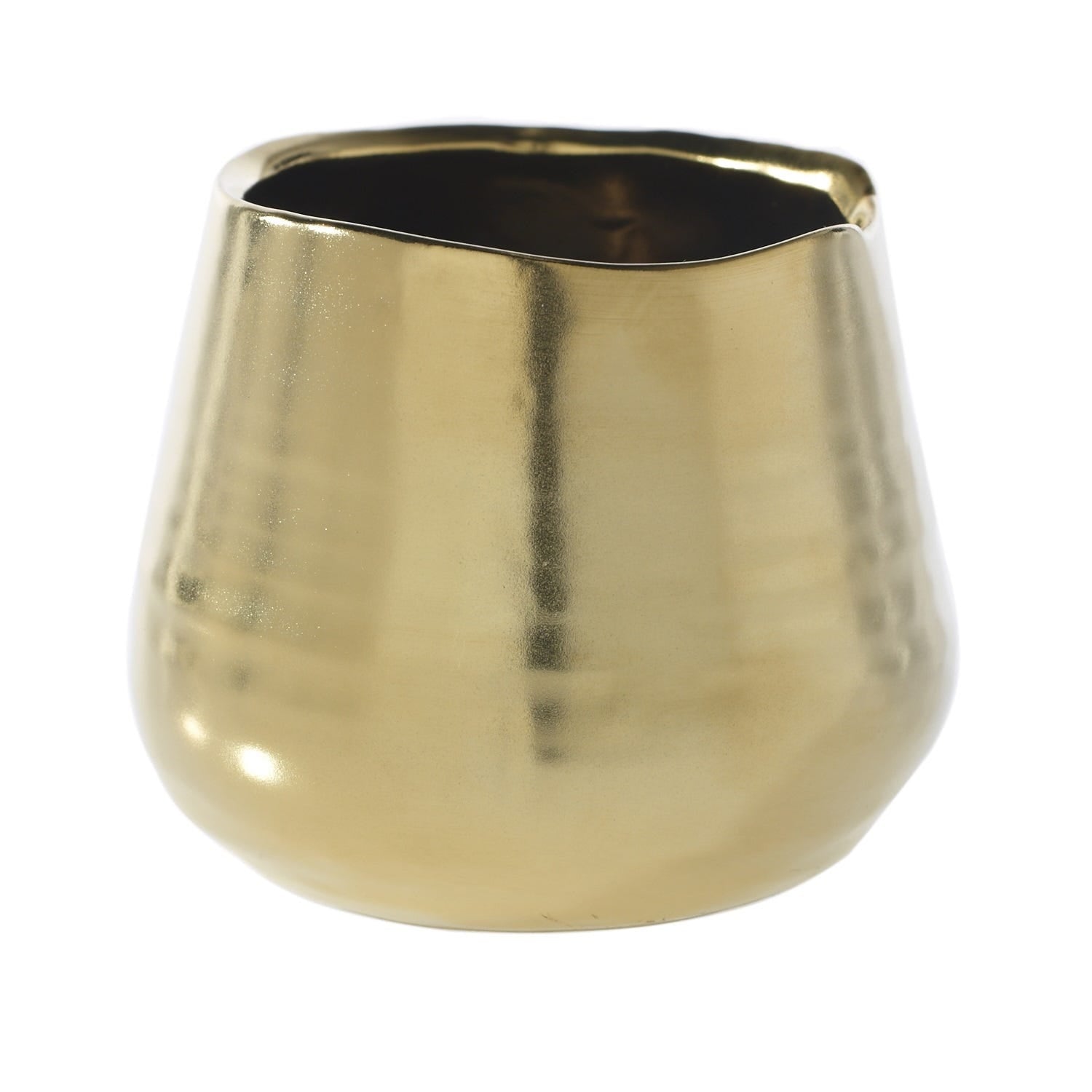 3.25 x 3 Tegan Gold Ceramic Pot