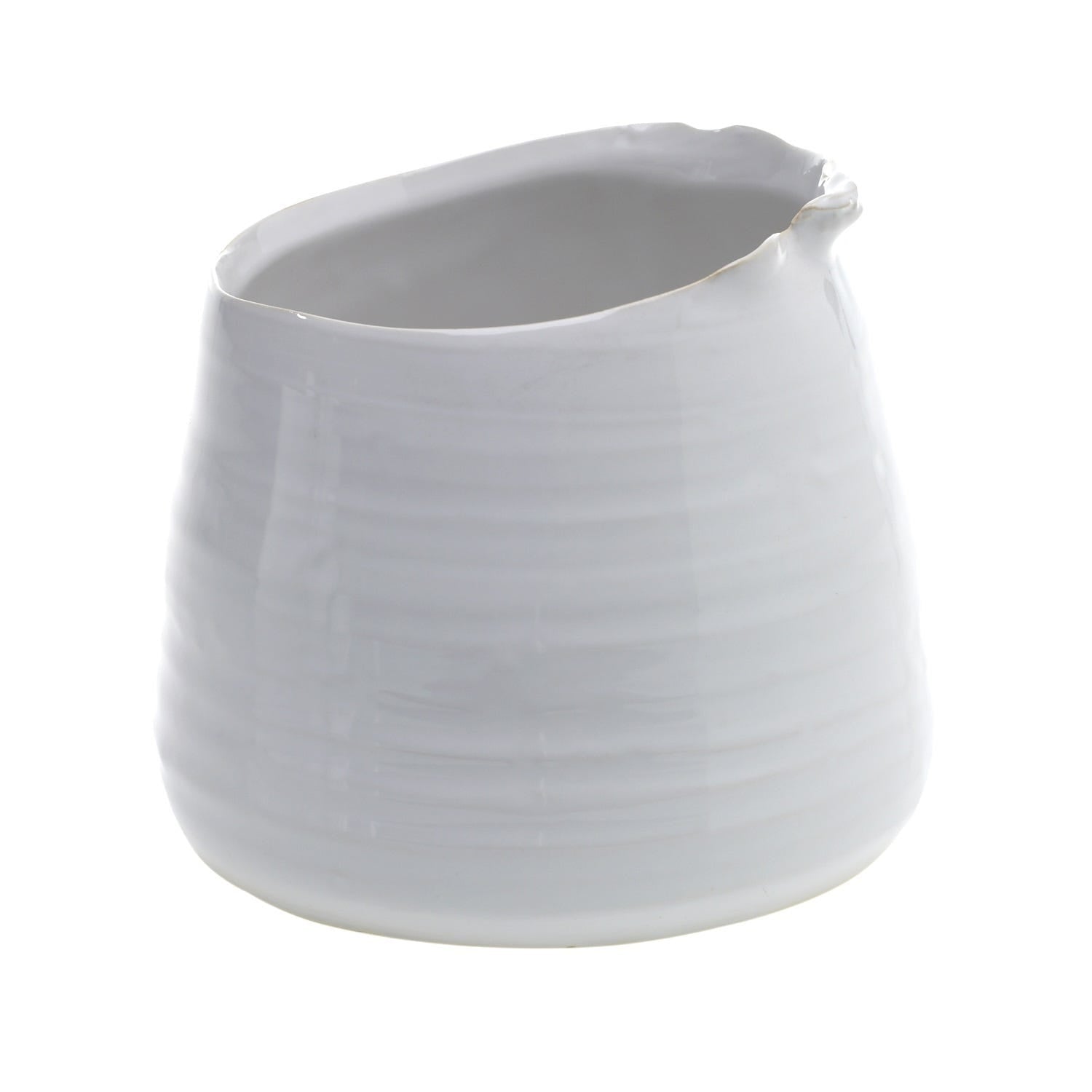 5.5 x 4.5 Tegan White Ceramic Pot