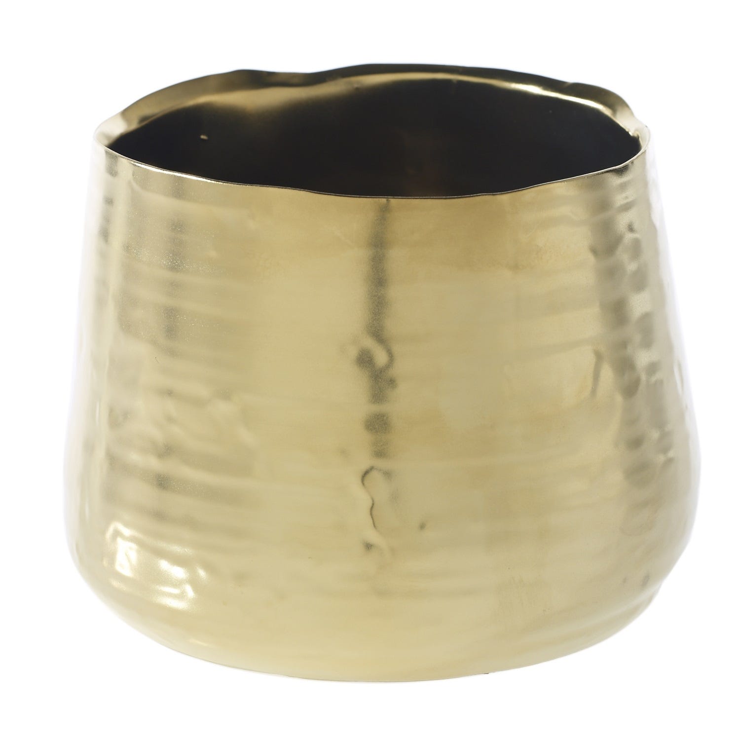 7.25 x 5.5 Tegan Gold Ceramic Pot