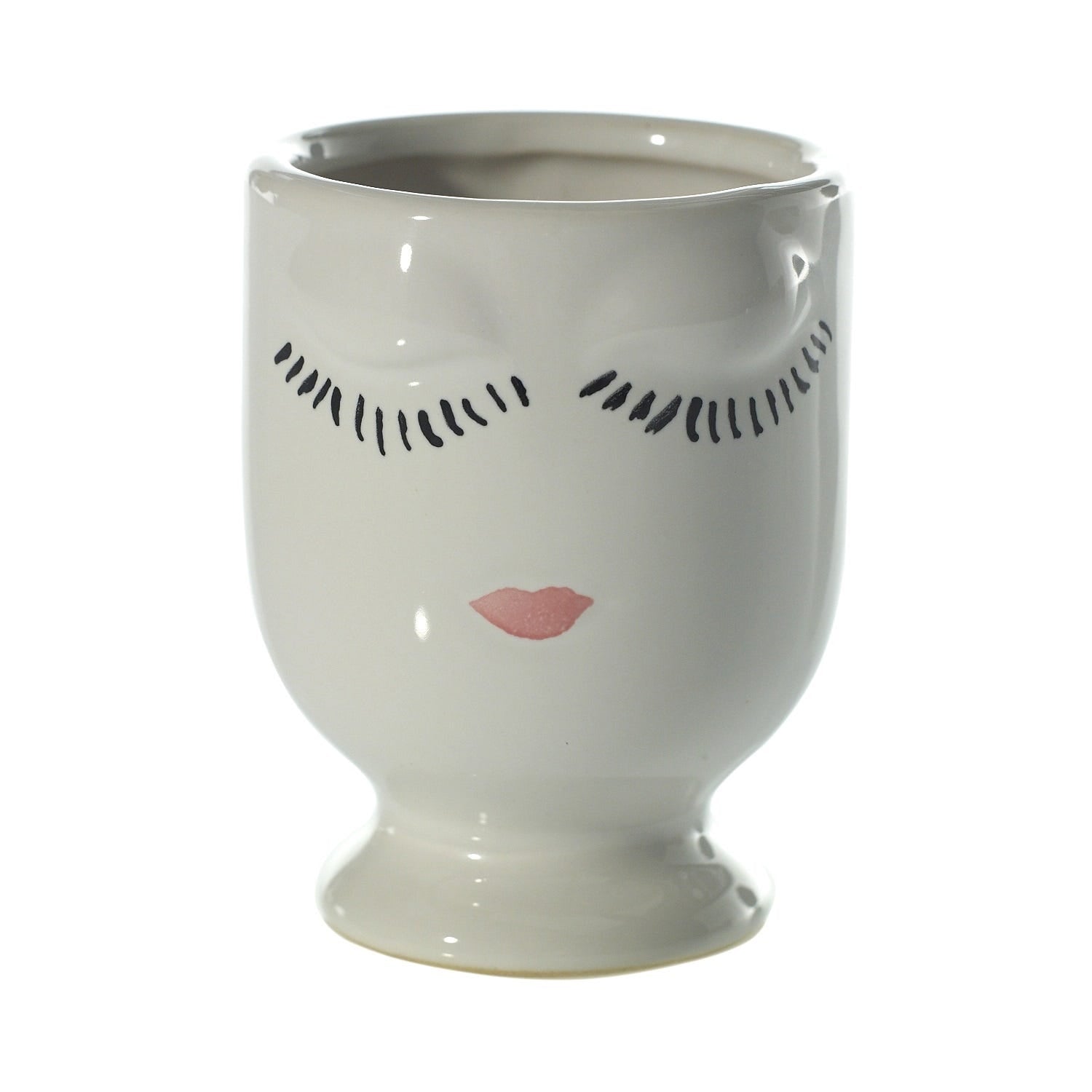 2.75 x 3.5 Celfie Vanilla Ceramic Pot