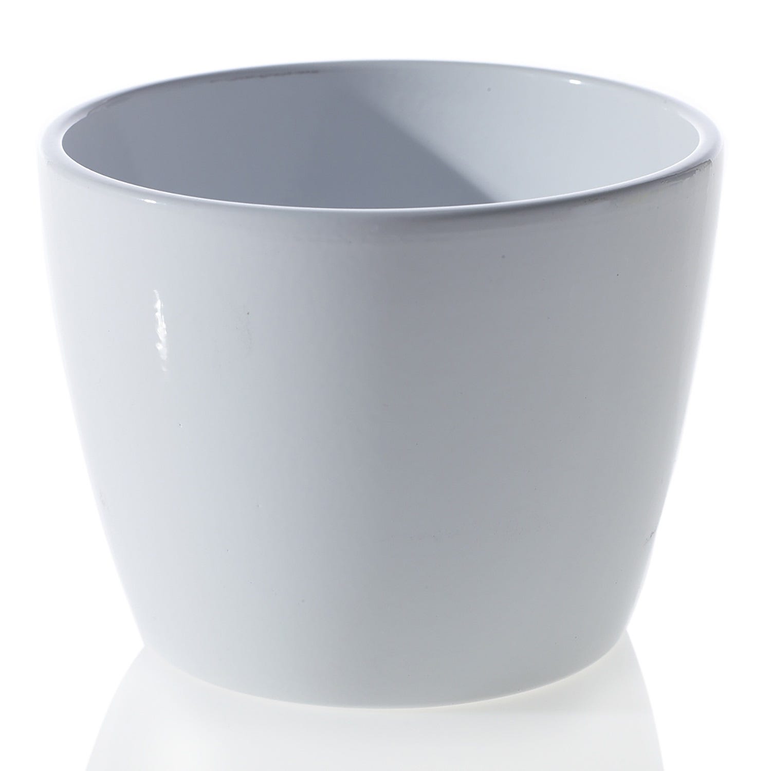 5.25 x 4 Malibu White Ceramic Pot