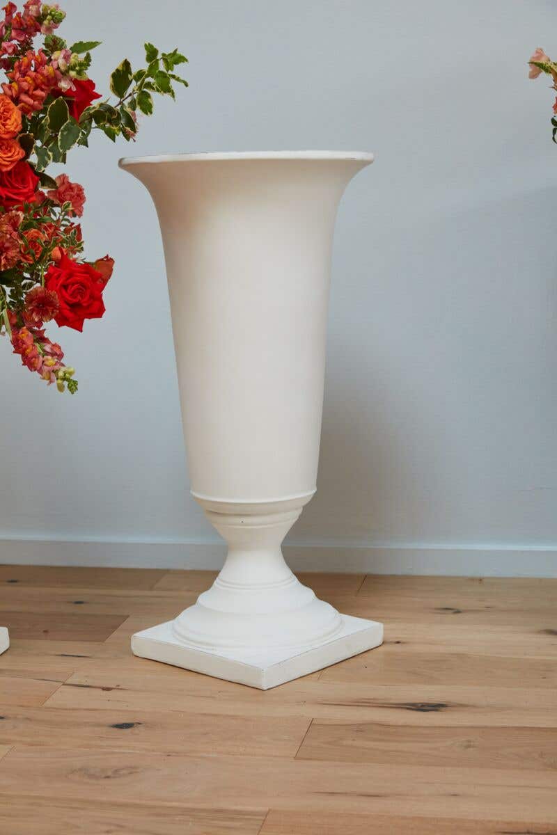 White Castleberry Ceramic Urn 16 x 32.5