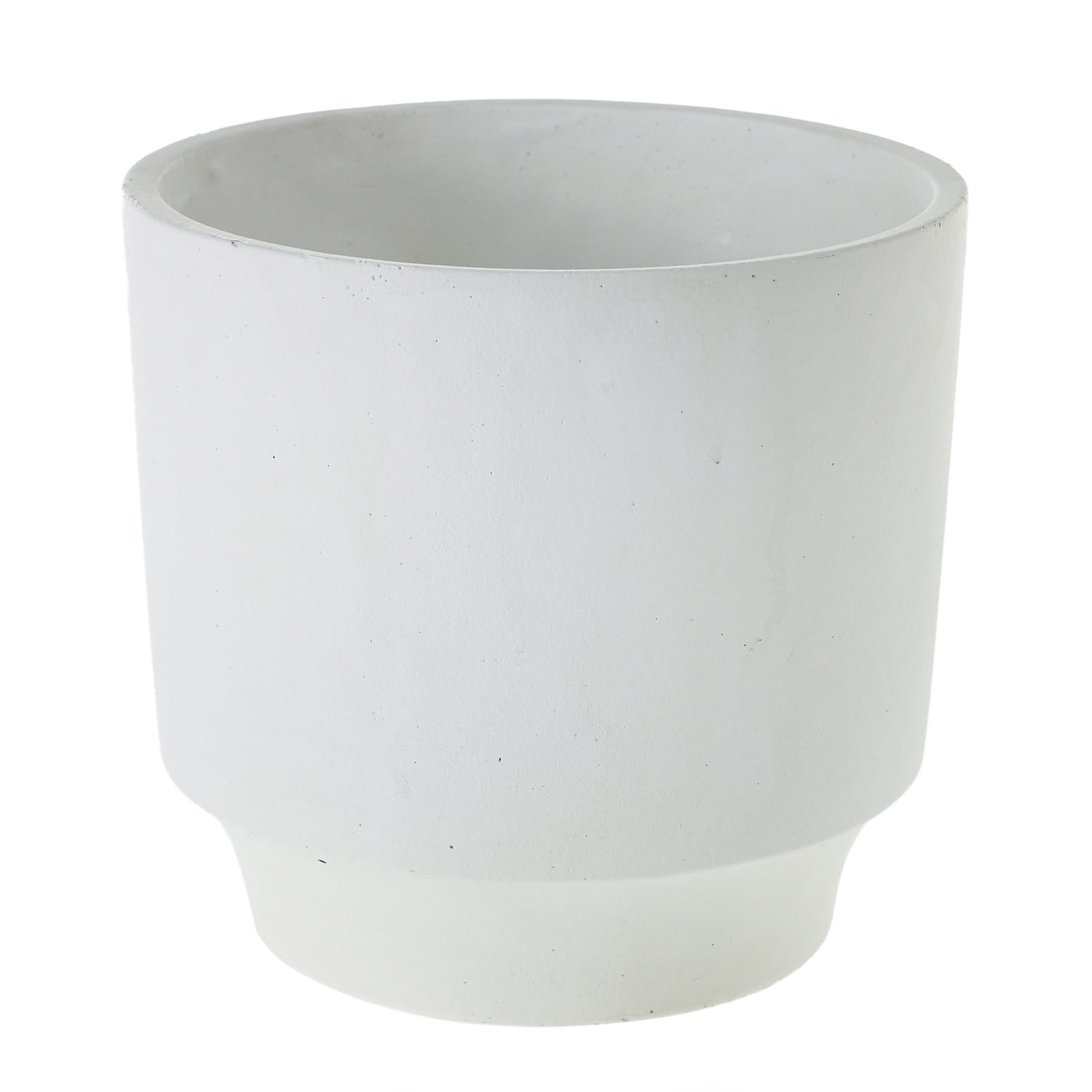 8.5 x 8 Glendale White Concrete Pot
