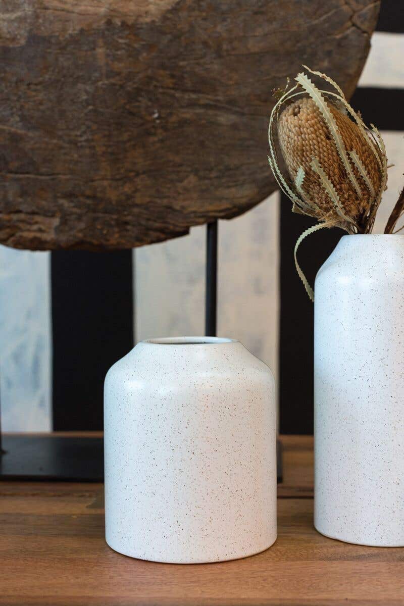 5x5.75 White Flynn Ceramic Vase, 12