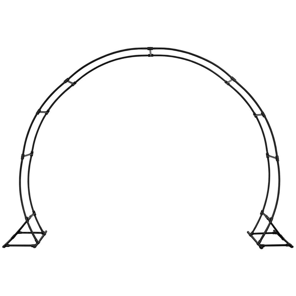 7.5 x 10' Black Metal Round Arch