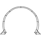 7.5 x 10' Black Metal Round Arch