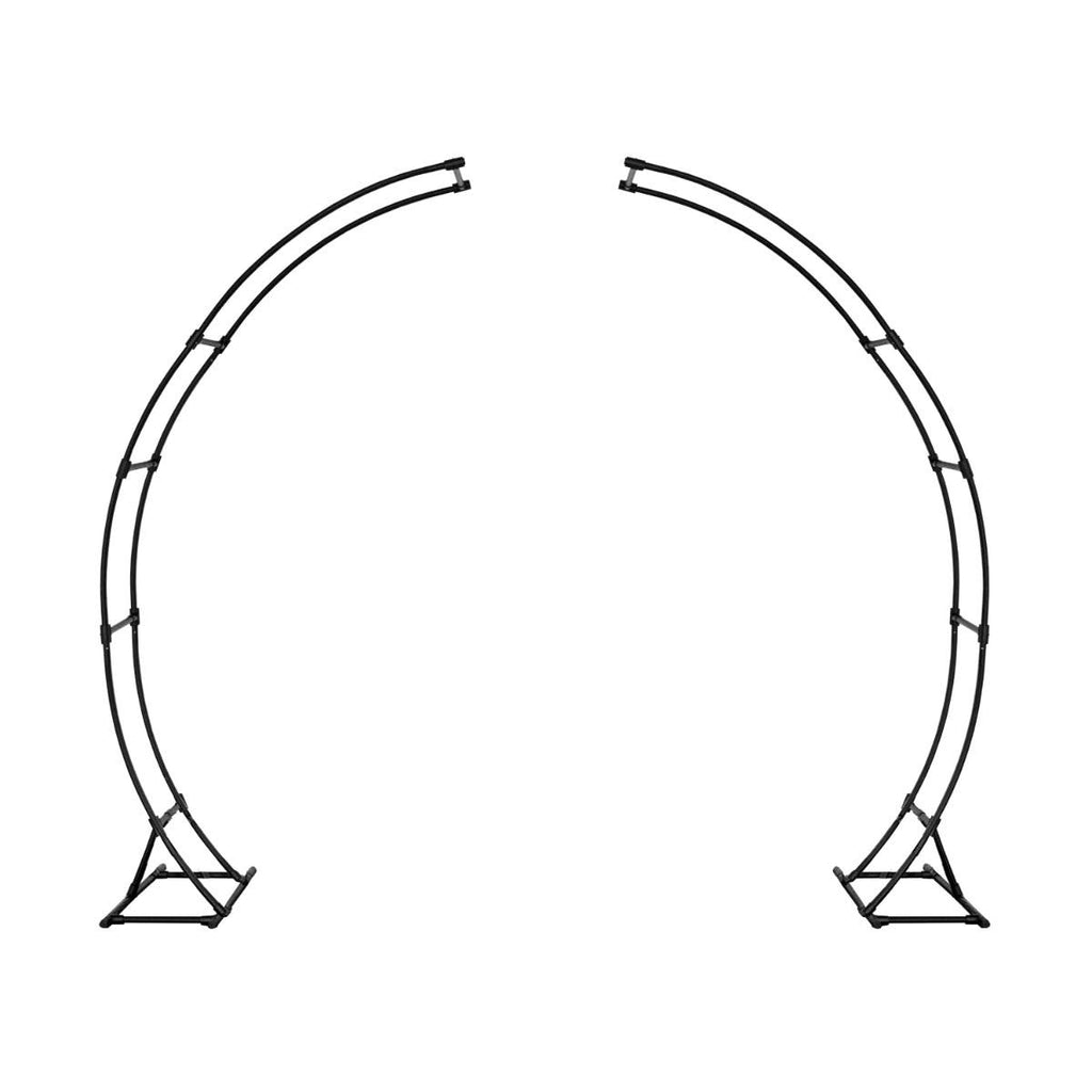 7.5 x 10' Black Metal Round Arch