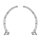 7.5 x 10' Black Metal Round Arch